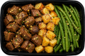 Garlic Butter Steak Bites + Parmesan Roasted Potatoes + Green Beans