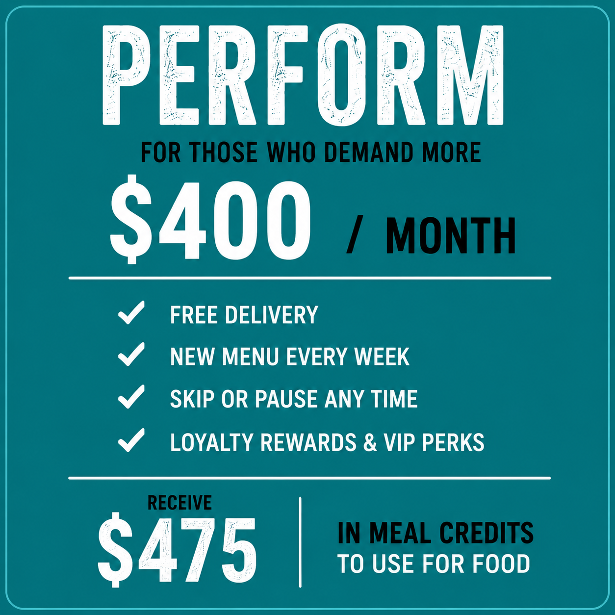 30-Day Meal Plan (PERFORM)